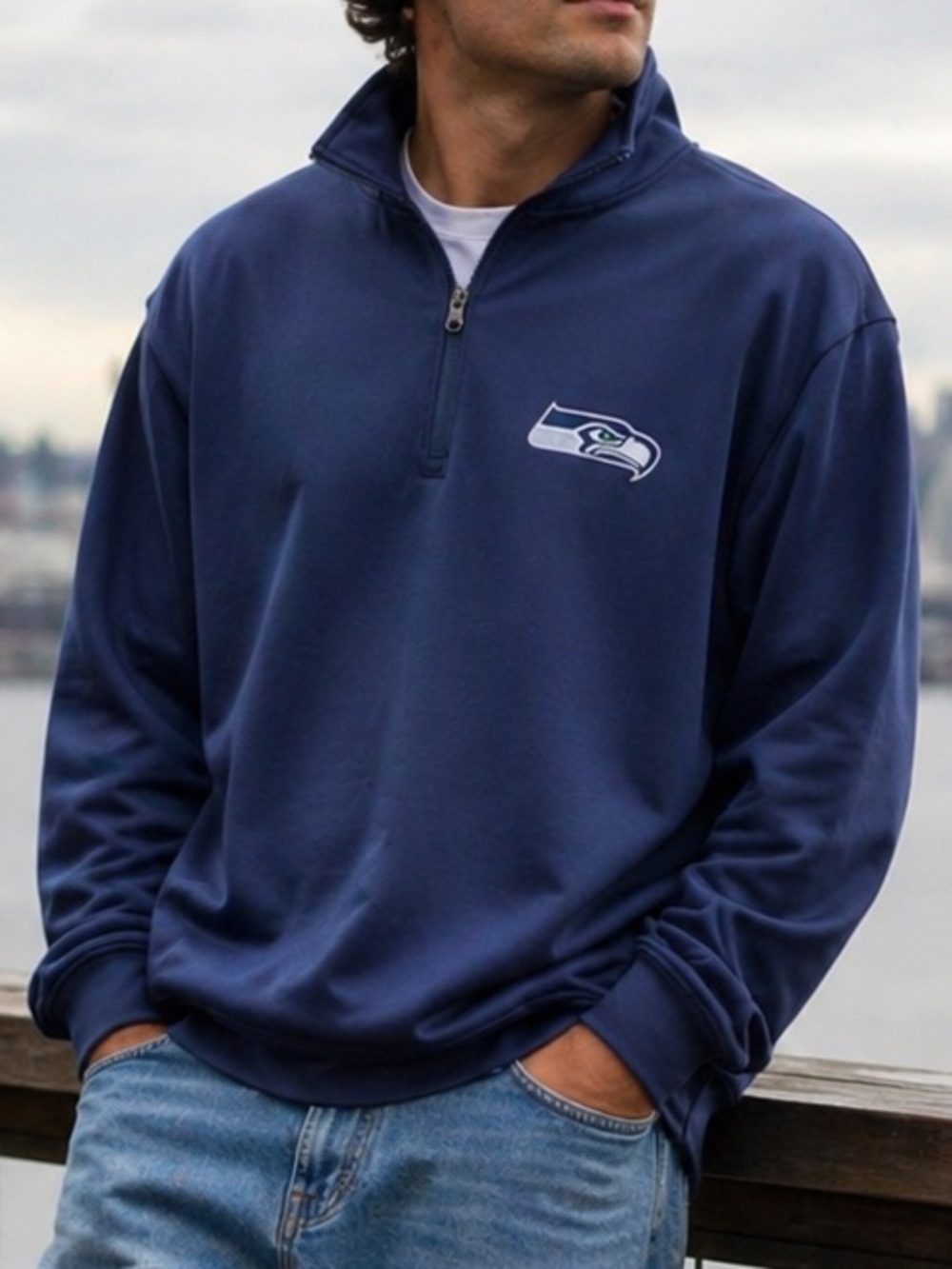 Seattle Seahawks NFL Men's G-III 1/4 Zip Pullover Sweatshirt XXL